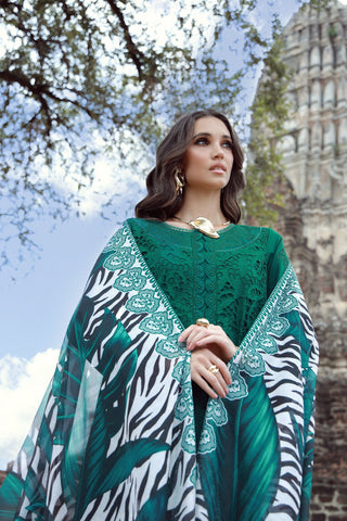 Emerald Drape With Open Shirt