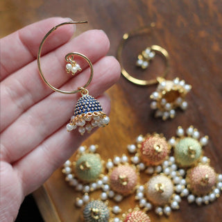 Multicolour Interchangeable Jhumki with 5 colour options I Earring - 2