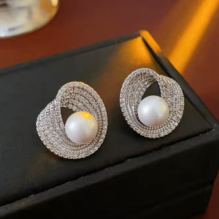 Wave Pearl Earrings