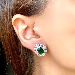 Green Stone Earrings