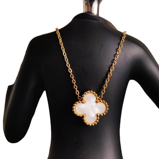 Premium Clover Necklace White