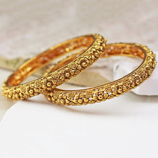 Antique Gold Bangle Pair