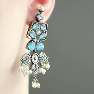 Tribal Flower Drop Earring