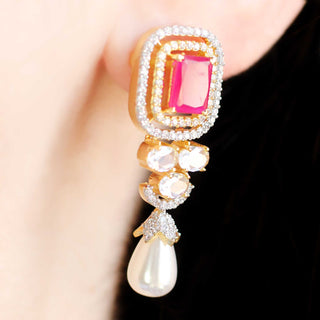 Statement Zircon Drop Earring
