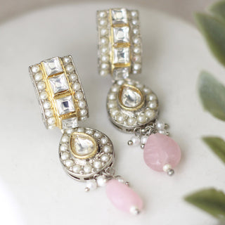 Statement Pearl Baby Pink Drop Earring