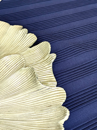 Blue Pleated Elegance