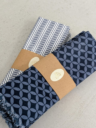 Abstract Elegance in Blue & White