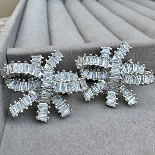 Bow Zirconium Earrings
