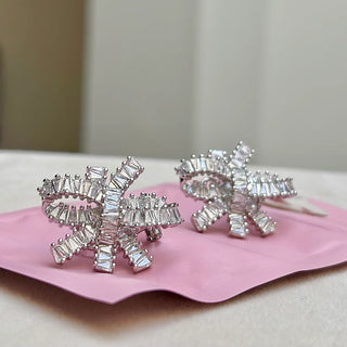 Bow Zirconium Earrings