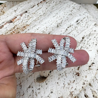 Bow Zirconium Earrings
