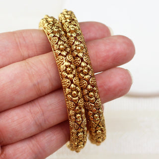 Antique Gold Bangle Pair