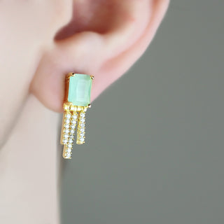 Mint Zircon Stud Earring