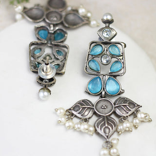 Tribal Flower Drop Earring