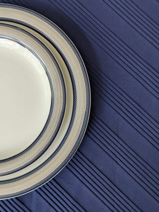 Blue Pleated Elegance