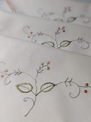 Embroidered Elegance in Beige