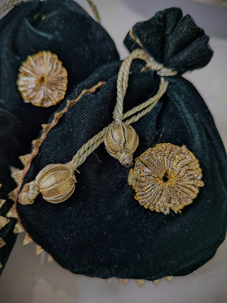 Velvet Pouches Dark Green