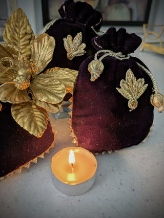 Velvet Pouches Purple