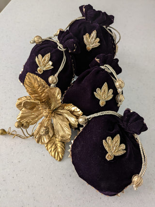 Velvet Pouches Purple